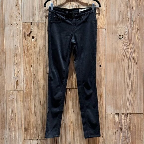 Rag & Bone Womens Black Plush Skinny Leggings Pants Size 26 Cotton Blend Stretch - Picture 1 of 5
